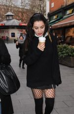 CHARLI XCX Arrivess at Capital Radio Studios in London