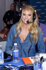 CHARLOTTE MCKINNEY at SiriusXM at Super Bowl XLIX Radio Row in Phoenix