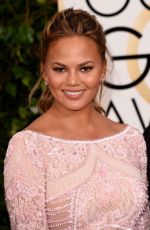 CHRISSY TEIGEN at 2015 Golden Globe Awards in Beverly Hills