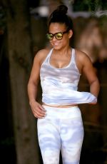 CHRISTINA MILIAN in Tights Working Out at a Park in Studio City