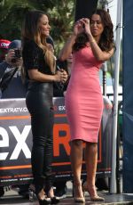 CHRISTINA MILIAN on the Set of Extra in Universal City