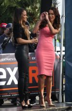 CHRISTINA MILIAN on the Set of Extra in Universal City