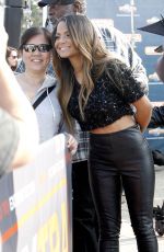 CHRISTINA MILIAN on the Set of Extra in Universal City