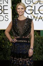 CLAIRE DANES at 2015 Golden Globe Awards in Beverly Hills