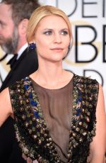 CLAIRE DANES at 2015 Golden Globe Awards in Beverly Hills