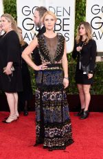 CLAIRE DANES at 2015 Golden Globe Awards in Beverly Hills