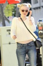DAKOTA FANNING Out for Lunches with Friends in Studio City