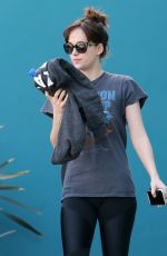 DAKOTA JOHNSON in Leggings Out in Los Angeles 2101
