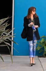 DAKOTA JOHNSON in Ripped Jeans Out and About in West Hollywood 0901