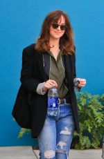 DAKOTA JOHNSON in Ripped Jeans Out and About in West Hollywood 0901
