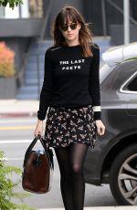 DAKOTA JOHNSON in Skirt Out and About in Los Angeles 2001