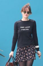 DAKOTA JOHNSON in Skirt Out and About in Los Angeles 2001