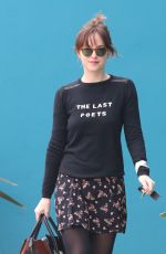 DAKOTA JOHNSON in Skirt Out and About in Los Angeles 2001