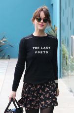 DAKOTA JOHNSON in Skirt Out and About in Los Angeles 2001