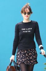 DAKOTA JOHNSON in Skirt Out and About in Los Angeles 2001