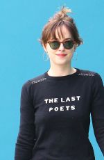 DAKOTA JOHNSON in Skirt Out and About in Los Angeles 2001