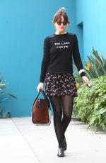 DAKOTA JOHNSON in Skirt Out and About in Los Angeles 2001