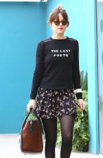 DAKOTA JOHNSON in Skirt Out and About in Los Angeles 2001