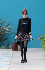 DAKOTA JOHNSON in Skirt Out and About in Los Angeles 2001