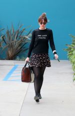 DAKOTA JOHNSON in Skirt Out and About in Los Angeles 2001