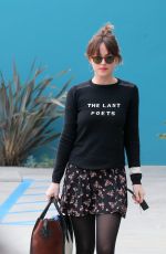 DAKOTA JOHNSON in Skirt Out and About in Los Angeles 2001
