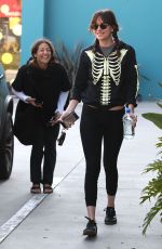 DAKOTA JOHNSON in Tights Leaves Pilates Class in West Hollywood