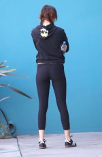 DAKOTA JOHNSON in Tights Leaves Pilates Class in West Hollywood