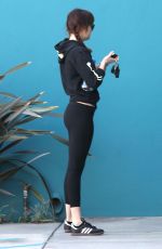 DAKOTA JOHNSON in Tights Leaves Pilates Class in West Hollywood