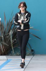 DAKOTA JOHNSON in Tights Leaves Pilates Class in West Hollywood