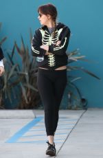 DAKOTA JOHNSON in Tights Leaves Pilates Class in West Hollywood