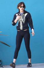 DAKOTA JOHNSON in Tights Leaves Pilates Class in West Hollywood