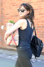 DAKOTA JOHNSON in Tights Out Shopping in Los Angeles