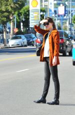 DAKOTA JOHNSON Picking Up Dry Cleaning in Los Feliz