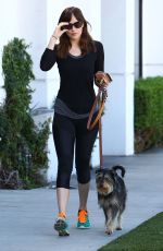DAKOTA JOHNSON Walks Her Dog Out in West Hollywood