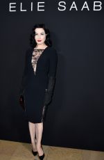 DITA VON TEESE at Elie Saab Fashion Show in Paris