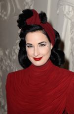 DITA VON TEESE at Jean Paul Gaultier Fashion Show in Paris