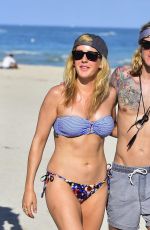 ELLIE GOULDING in Bikini amd Dougie Poynter at a Beach in Miami