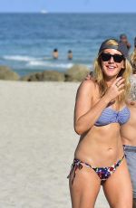 ELLIE GOULDING in Bikini amd Dougie Poynter at a Beach in Miami
