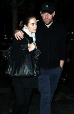 EMILY BLUNT Leaves Katsuya Restaurant in Los Angeles