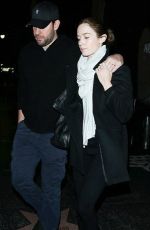 EMILY BLUNT Leaves Katsuya Restaurant in Los Angeles