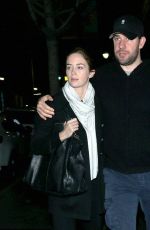 EMILY BLUNT Leaves Katsuya Restaurant in Los Angeles