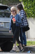 EMMA ROBERTS and Her Mom Out in Los Angeles
