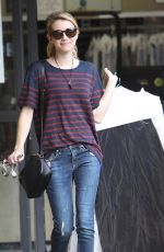 EMMA ROBERTS Getting Her Dry Cleaning in West Hollywood