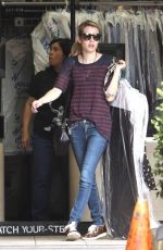 EMMA ROBERTS Getting Her Dry Cleaning in West Hollywood