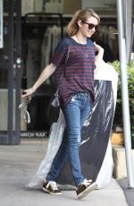 EMMA ROBERTS Getting Her Dry Cleaning in West Hollywood