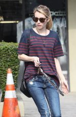 EMMA ROBERTS Getting Her Dry Cleaning in West Hollywood