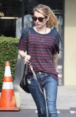 EMMA ROBERTS Getting Her Dry Cleaning in West Hollywood