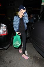 EMMA ROBERTS Leaves Bellacures Nail Salon in Los Angeles
