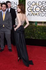 EMMA STONE at 2015 Golden Globe Awards in Beverly Hills