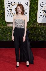 EMMA STONE at 2015 Golden Globe Awards in Beverly Hills